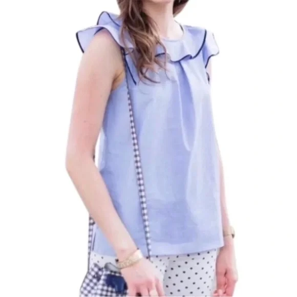 J.Crew - Ruffle Top - Size 0 - Picture 4 of 8